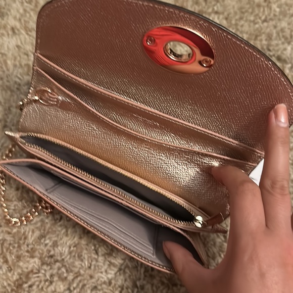 Coach Metallic Leather Chain Wallet - Picture 5 of 9